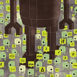 illustration of components speaking different languages