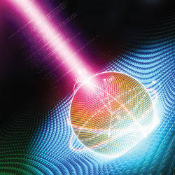 rings and dots encircling a Bloch sphere