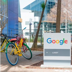 bike parked on Google campus