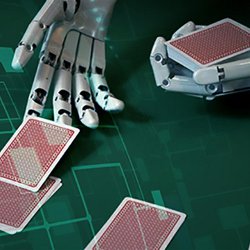 robot dealing cards