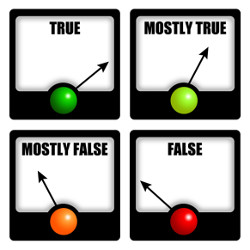 dial gauge measures from 'true' to 'false'