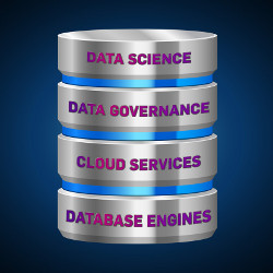 database stacks marked with descriptive text