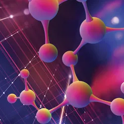 connected neurons over a graph plain, illustration
