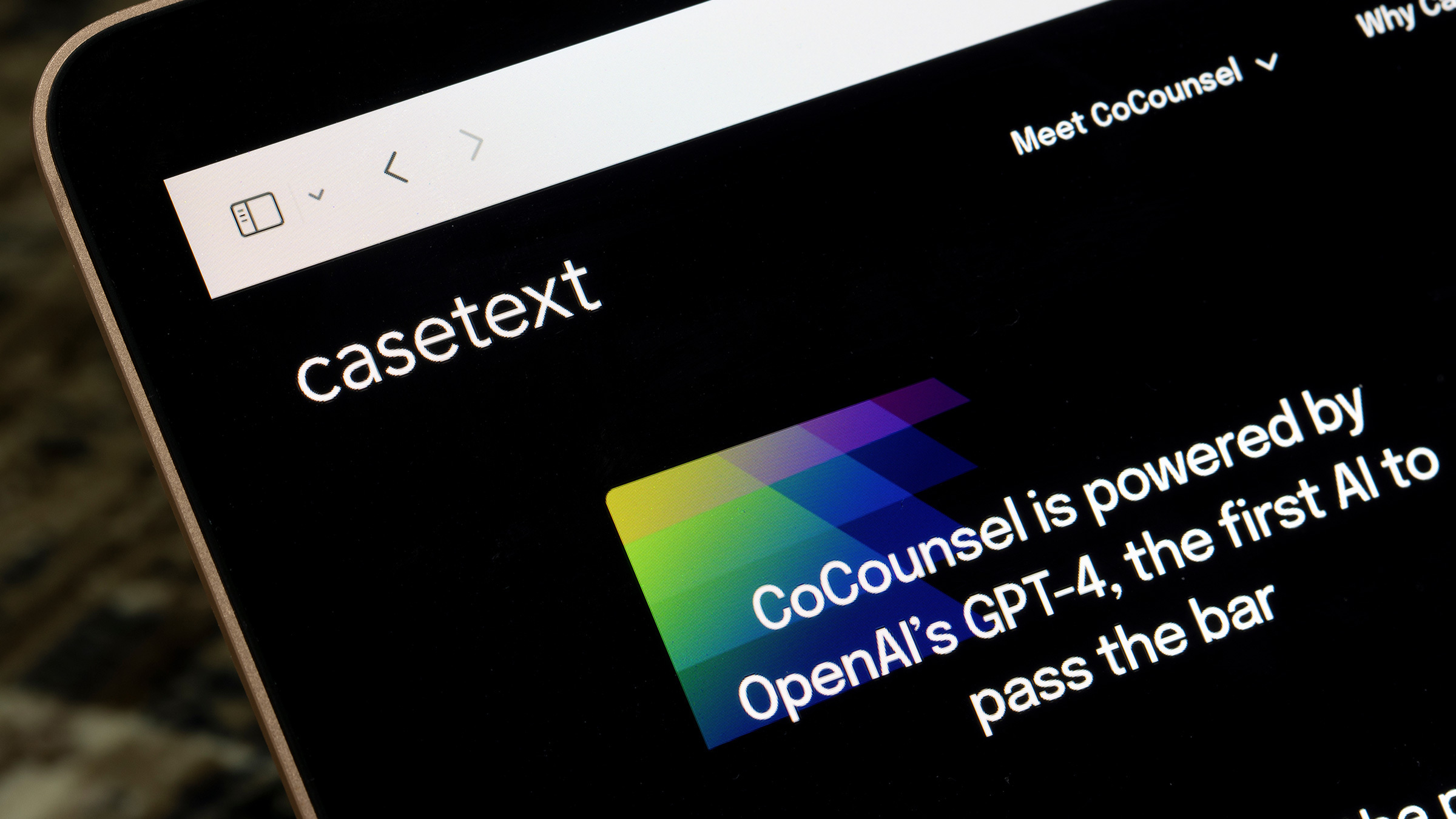 screenshot of Casetext's CoCounsel AI legal assistant