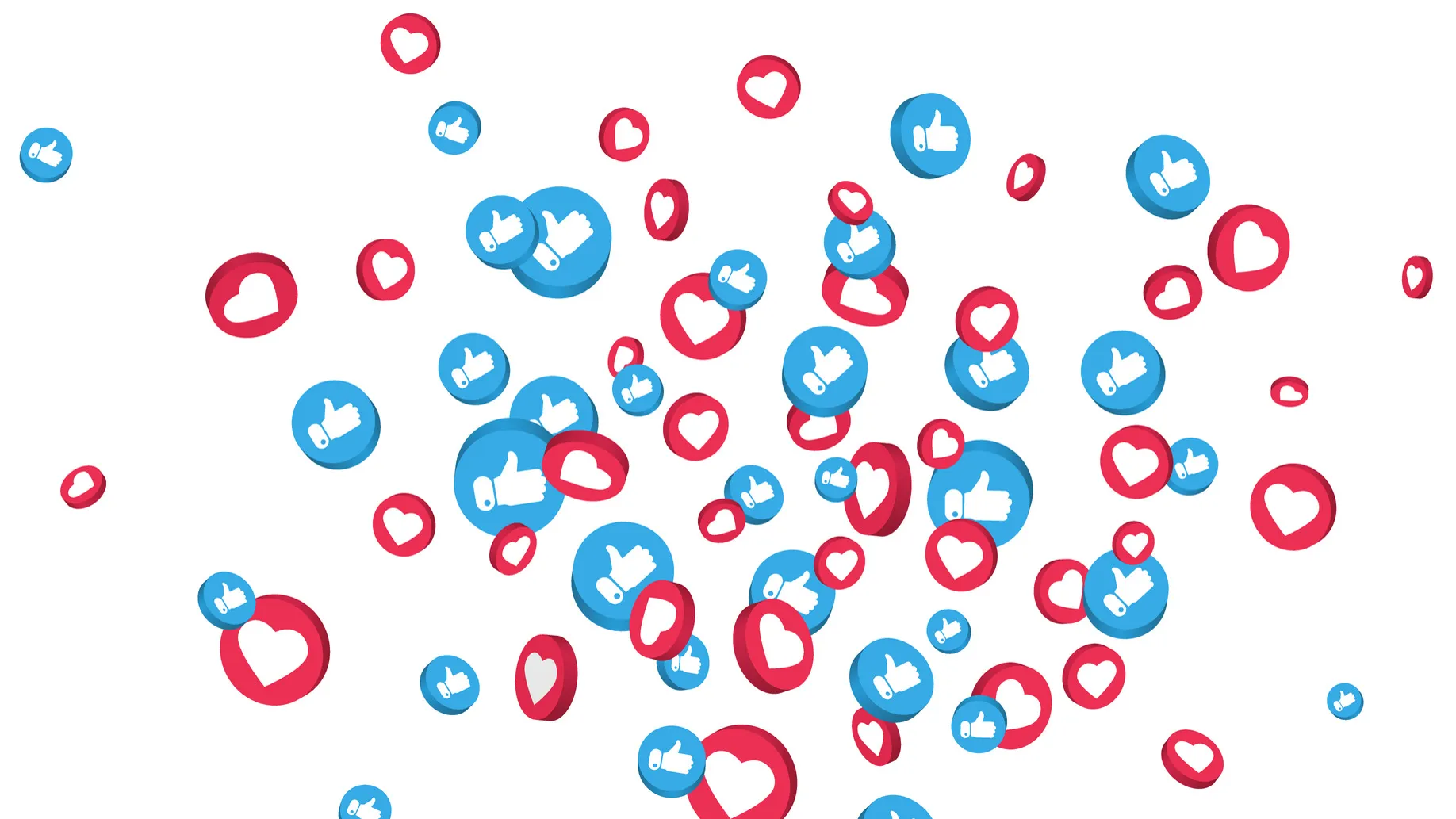 social media like and thumbs up icons