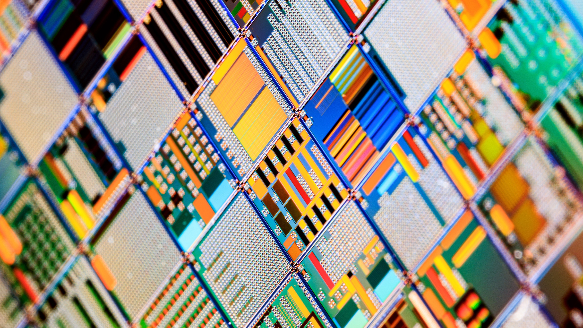 colorful microchips