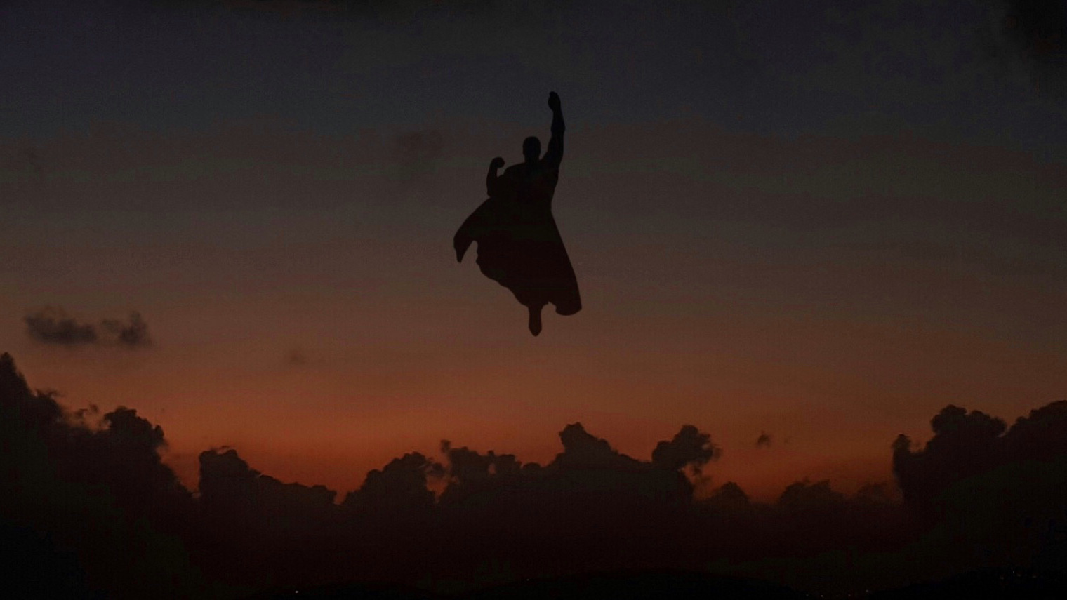 Superman in the clouds